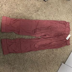 Women’s cotton tie front pants. Size L. Never worn with tags